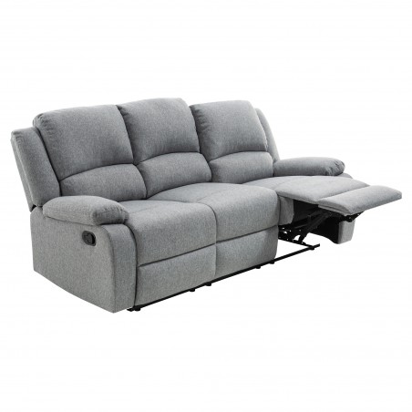9121 Manual 3-Seater Fabric Relaxation Sofa