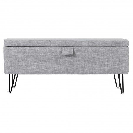 End-of-bed bench WSS964 with storage and hairpin legs