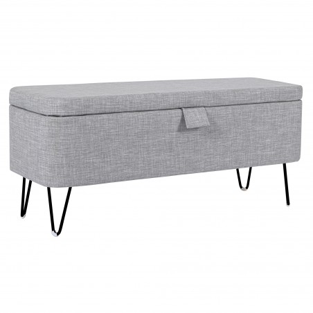 End-of-bed bench WSS964 with storage and hairpin legs