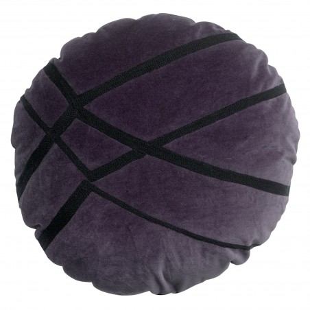 Round embroidered Fara cushion