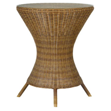 San Marino small round bistro table with glass top