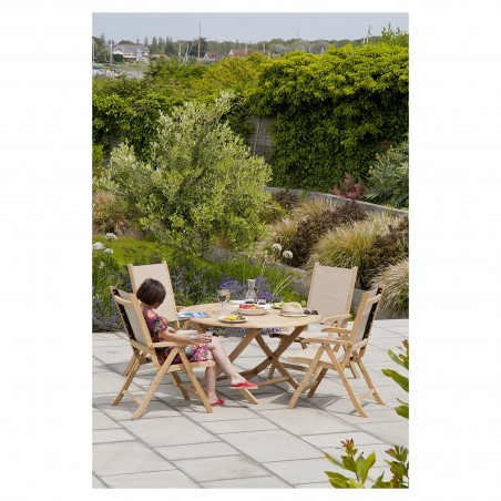 Bengal FSC roble folding round table