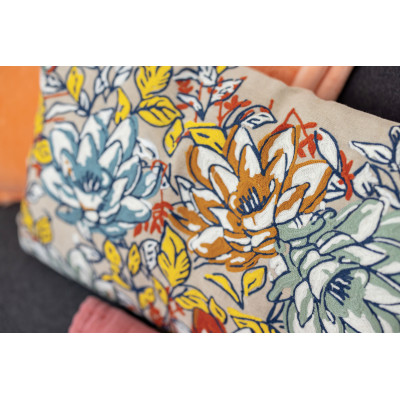 Alba embroidered cushion