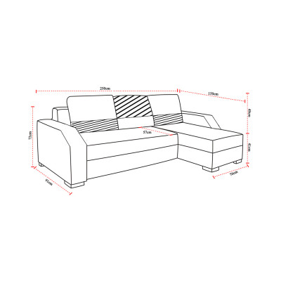 Aris left convertible corner sofa