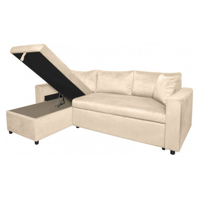 Maria reversible velvet convertible corner sofa