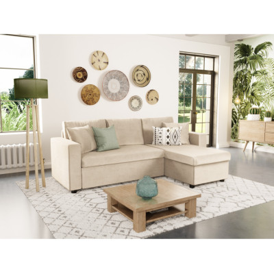 Maria reversible velvet convertible corner sofa