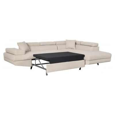 Rio Scandinave convertible right corner sofa with black wood legs