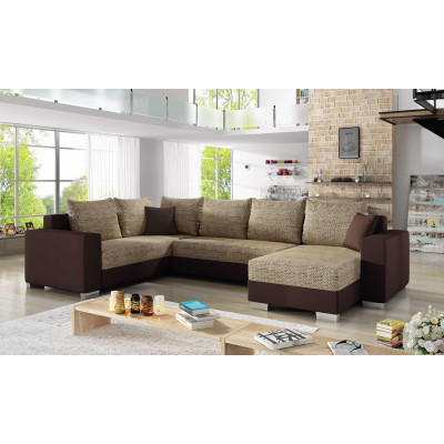 Marco right panoramic convertible corner sofa
