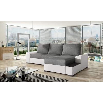Negro right convertible corner sofa