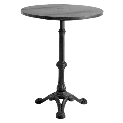 Coffee round table in marble and iron