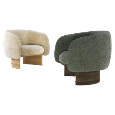 Nido walnut lounge chair