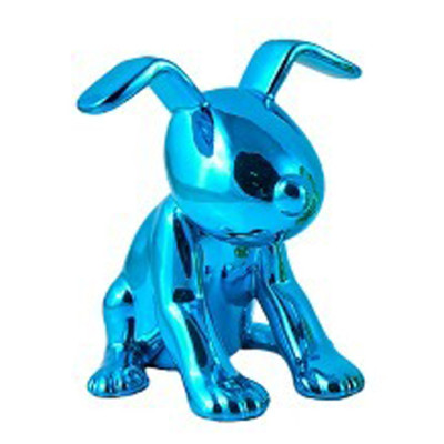 Metallic Dog Sculpture
