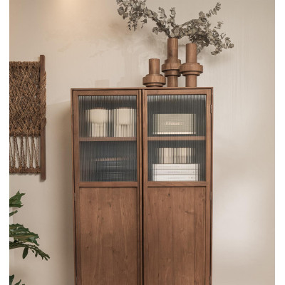 Motion wardrobe with 2 glass doors