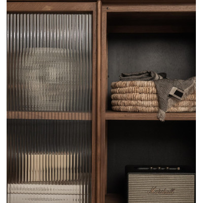 Motion glass cabinet with 2 doors