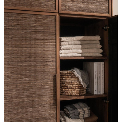 Hopper cabinet with 4 doors