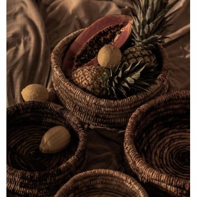 Set of 2 Caterpillar Ambang low baskets