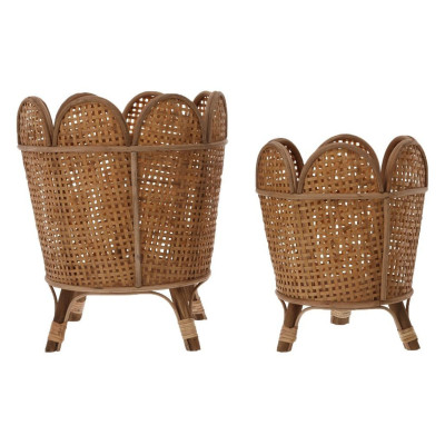 Set of 2 bamboo pot covers