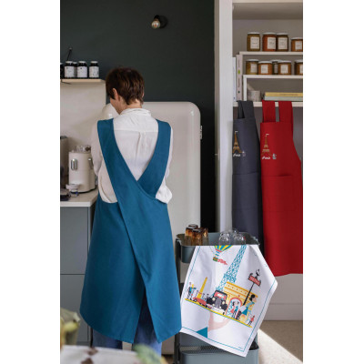 Eiffel Tower kitchen apron with pocket