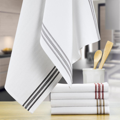 Damier tea towel