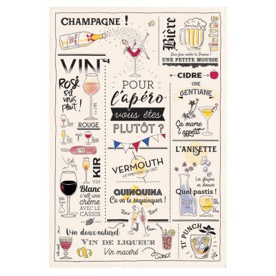 Glass and aperitif tea towel