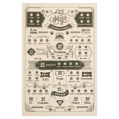 Tea towel Les Années de Mariage