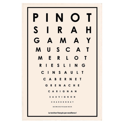 Test tea towel French grape varieties