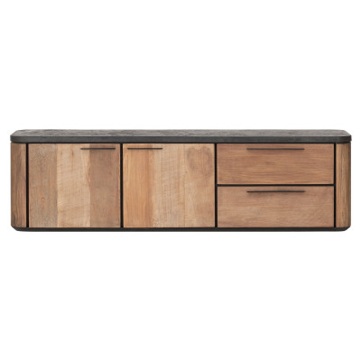 Soho wall-hung TV stand with 2 doors and 2 drawers