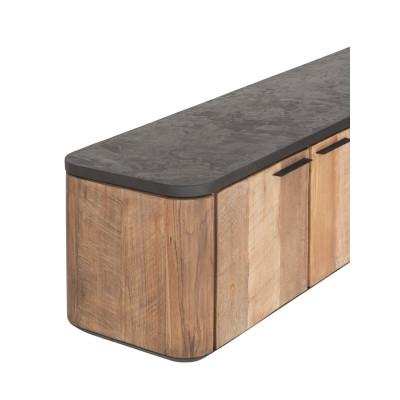 Soho wall-hung TV stand with 2 doors and 2 drawers