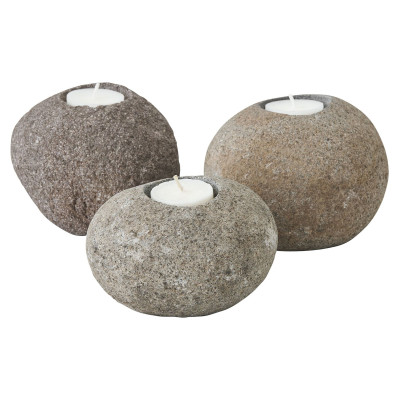 Riverstone candle holders