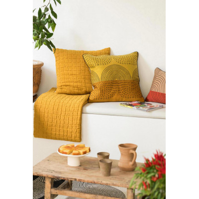 Etna embroidered cushion