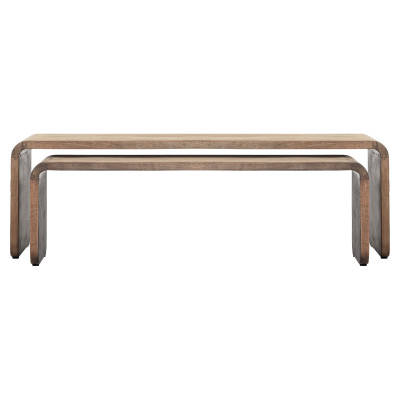Evo Recycled Teak Nesting Coffee Tables