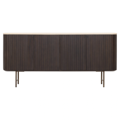 Maroon 4-Door Sideboard