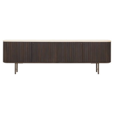 Maroon 4-Door TV Stand