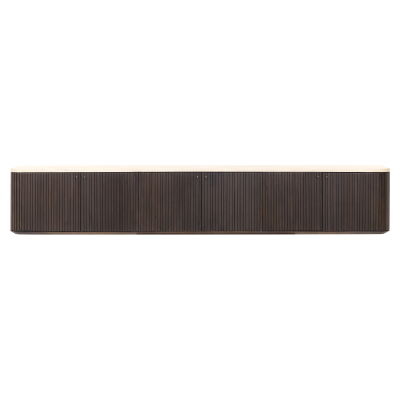 Maroon Wall-Mounted TV Cabinet 220 cm