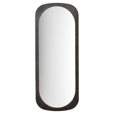 Maroon Medium Mirror with Mahogany Frame 60×150 cm