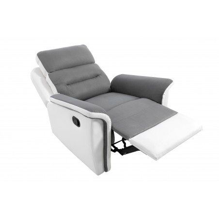 Poltrona relax 9222 manuale in similpelle e microfibra