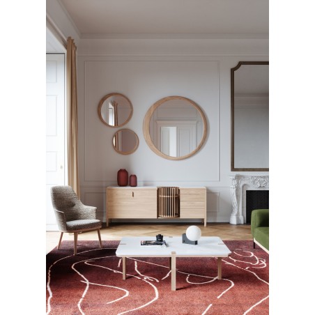 Credenza Carousel in rovere e marmo
