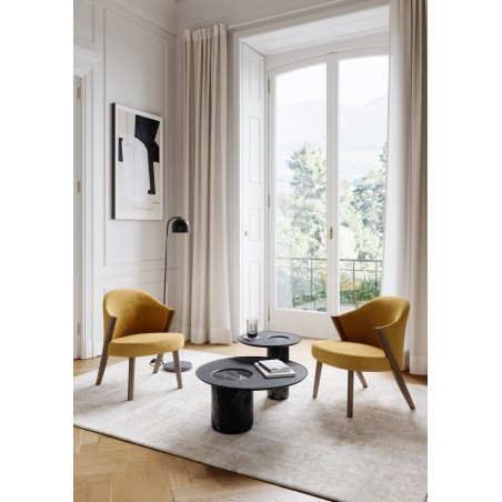 Sedia lounge Caravela in noce