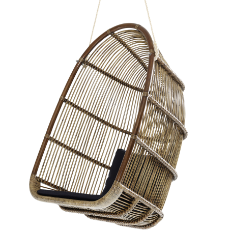 Altalena in rattan Renoir con cuscino