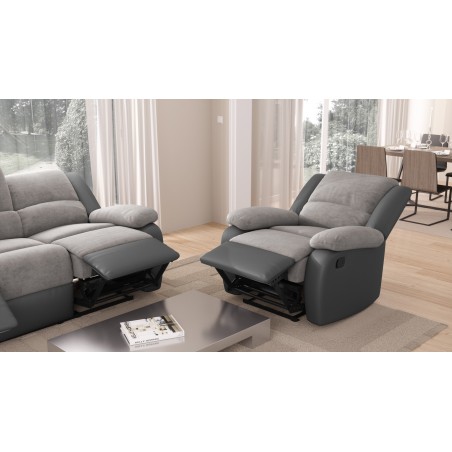 Sedia relax manuale in microfibra PU 9121