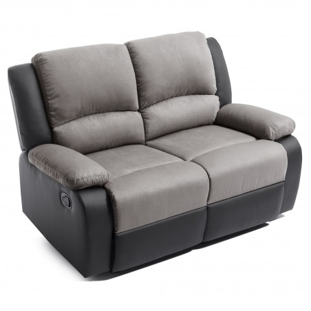 9121 Divano relax in microfibra PU manuale a 2 posti