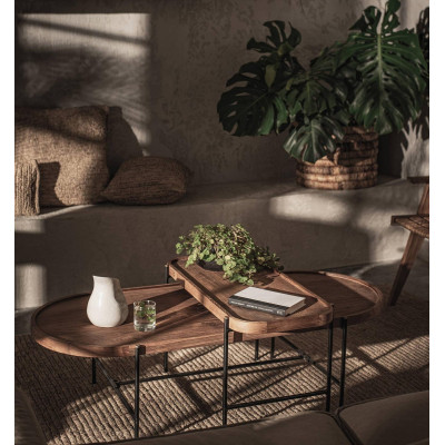 Set di 2 piani ovali Coco