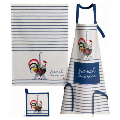 Grembiule da cucina francese Cocorico riciclato