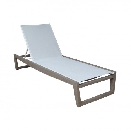 Lettino prendisole Skaal in teak Batyline