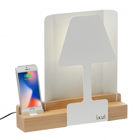 Lampada Luxi con stazione di ricarica per smartphone