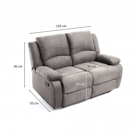 9121 mikropluošto 2 vietų rankinio atsipalaidavimo sofa