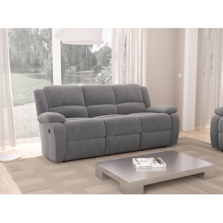 9121EE Elektrinė 3 vietų mikropluošto relaksacijos sofa