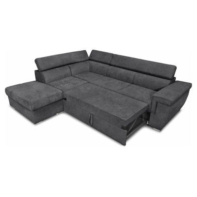 Iš kairės pusės kampinė sofa-lova „Ivy“ su daiktadėže