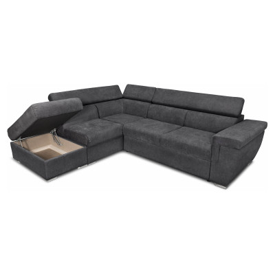 Iš kairės pusės kampinė sofa-lova „Ivy“ su daiktadėže