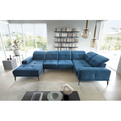 Neviro dešinė panoraminė kampinė sofa